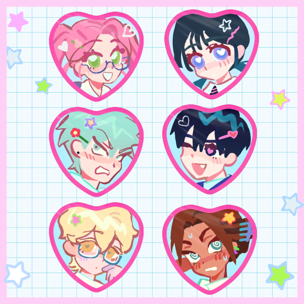 ALNST Heart Sticker Set