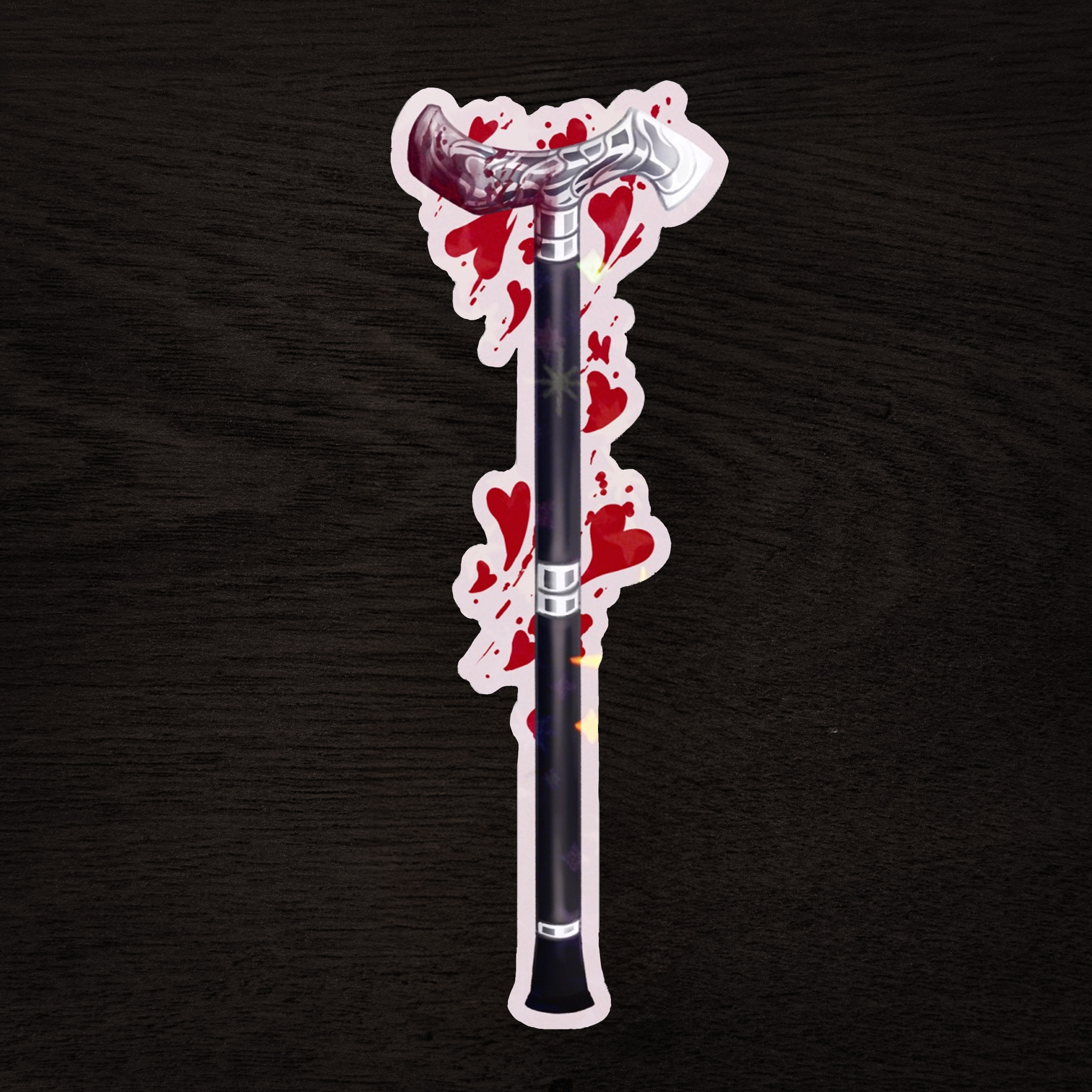 Chaos Canes Holographic stickers ✦ Blood