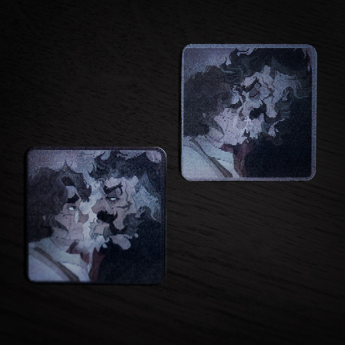 Messy Specks ✦ Lenticular Sticker ✦ Rick and FJ