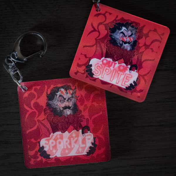 Sparkling Crimes ✦ Lenticular Acrylic Keychain