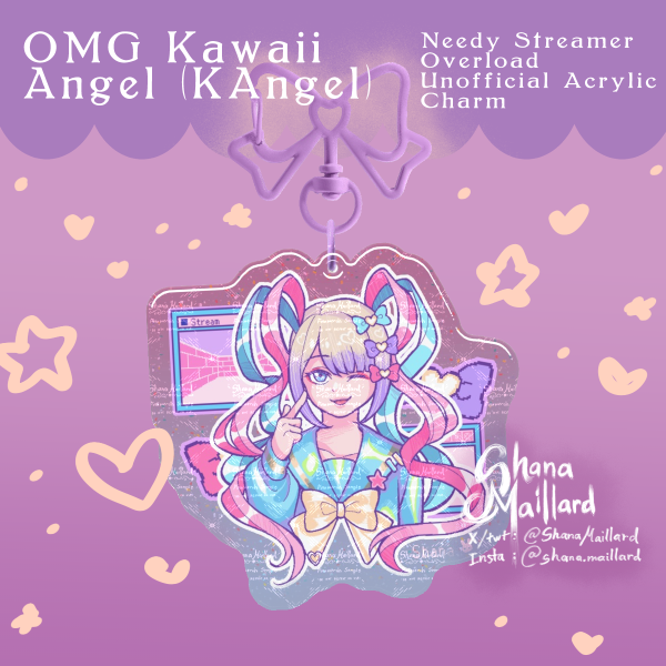 Needy Streamer Overload KAngel Epoxy Glitter Acrylic Keychain
