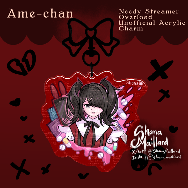 Needy Streamer Overload Ame Epoxy Glitter Acrylic Keychain