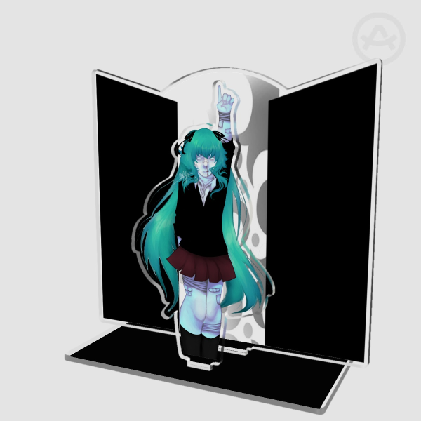 rolling girl miku Double Insert Acrylic Standee