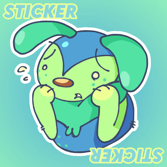 Die Cut Squirm Dandy's World Stickers