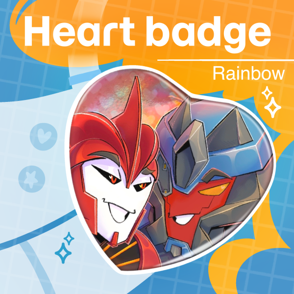 KOBD heart Shape Holographic Badges