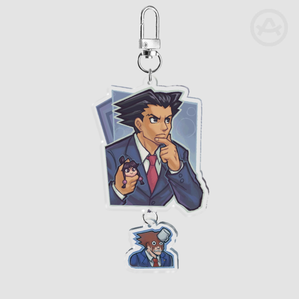 Nick and Maya Keychain (+ Mini Phoenix Coffee Spill charm)