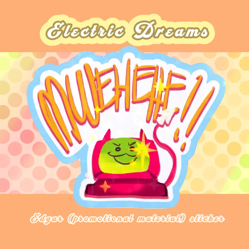 ELECTRIC DREAMS edgar silly devil die cut sticker by nova leeches ...