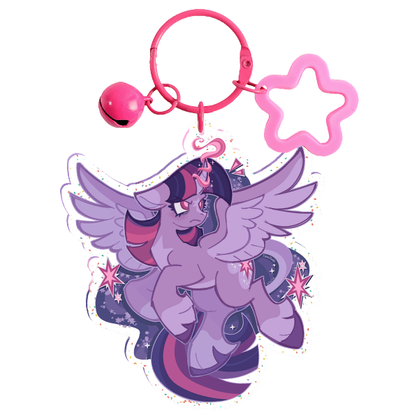 Twilight Sparkle (glitter keychain)