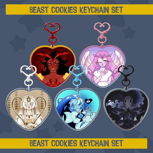 Beast Cookies Keychain Set