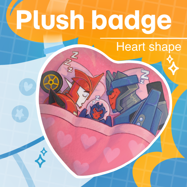 Family Heart Shape Plush Badge
