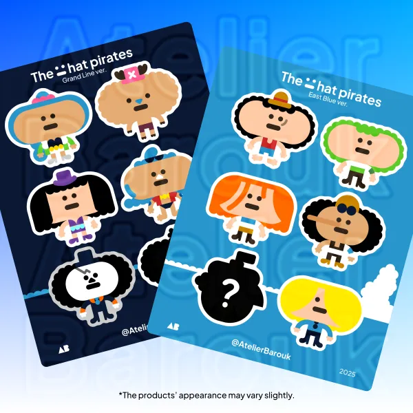 "The 😐 hat pirates" (Pre time-skip) Sticker set bundle