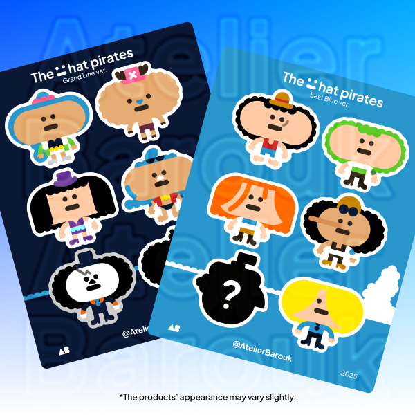 The 😐 hat pirates (Pre time-skip) Stickers set bundle