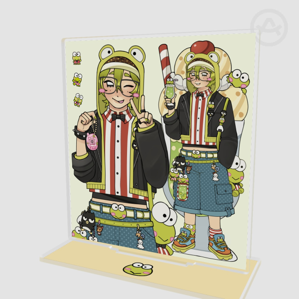 [ Sanrio ] Keroppi Acrylic Standee - Full Illus.