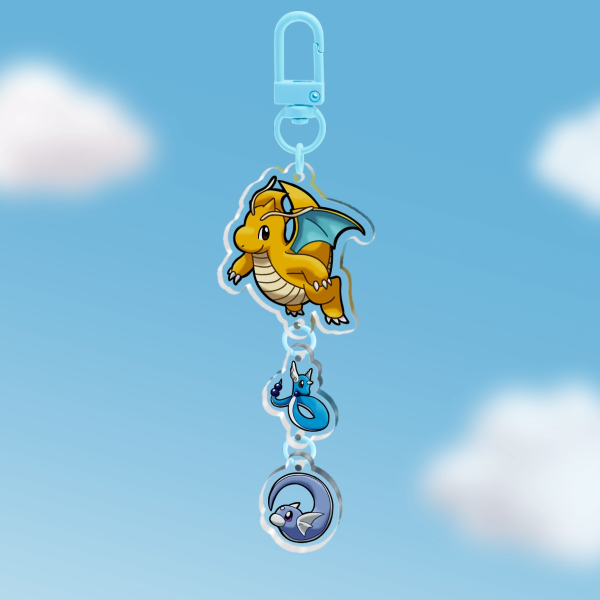 Dragonite Evolutions Mini Connection Keychains