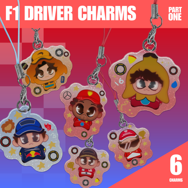 Race Car Driver Charm Set | Part 1