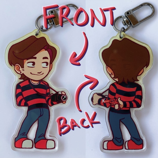 Michael K Double-sided Keychain