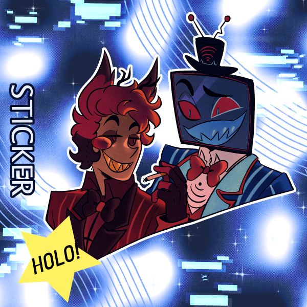 ✦ Radiostatic Sticker [ holo ⋆˙⟡ ]