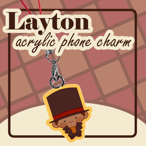 Professor Layton Phone Charm