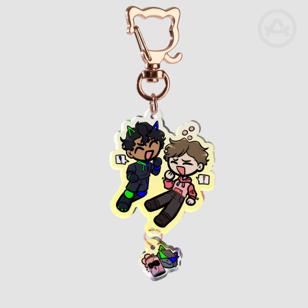 ElasticDroid & Pezzy (Sodabot) Keychain