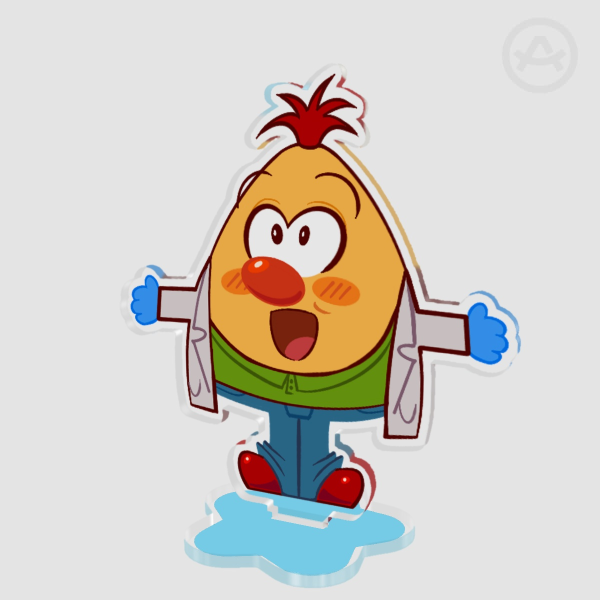 Professor Eggnog chibi standee