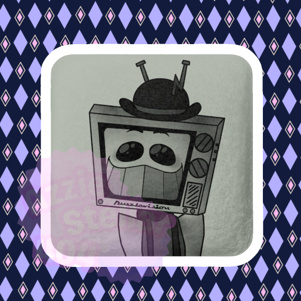 Mr. Puzzles Mono Square Plush Badges