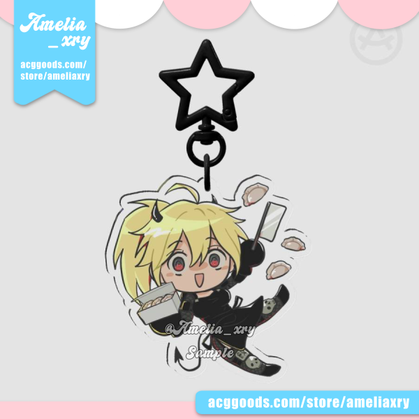 Devil Nikaido Chibi Clear Acrylic Keychain