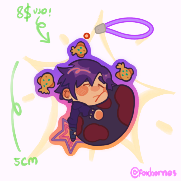 (STARDEW VALLEY) sebastian lanyard charm! (5cm)