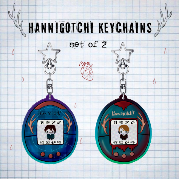 Hannigotchi keychain set