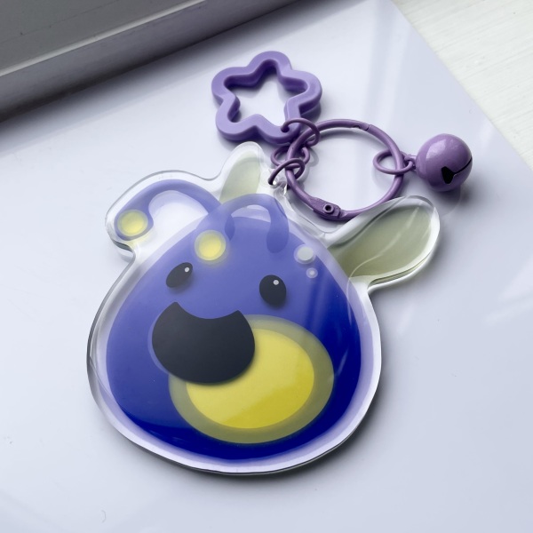 Phosphor slime epoxy keychain