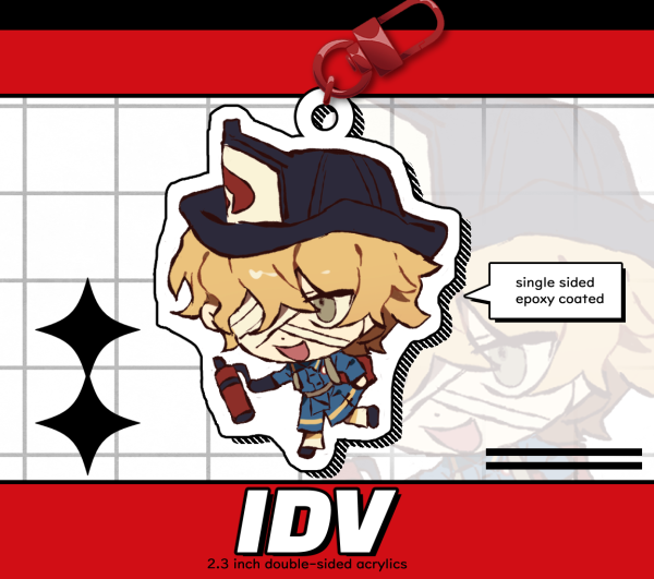 Identity V Fire investigator Florian Brand epoxy acrylic keychain