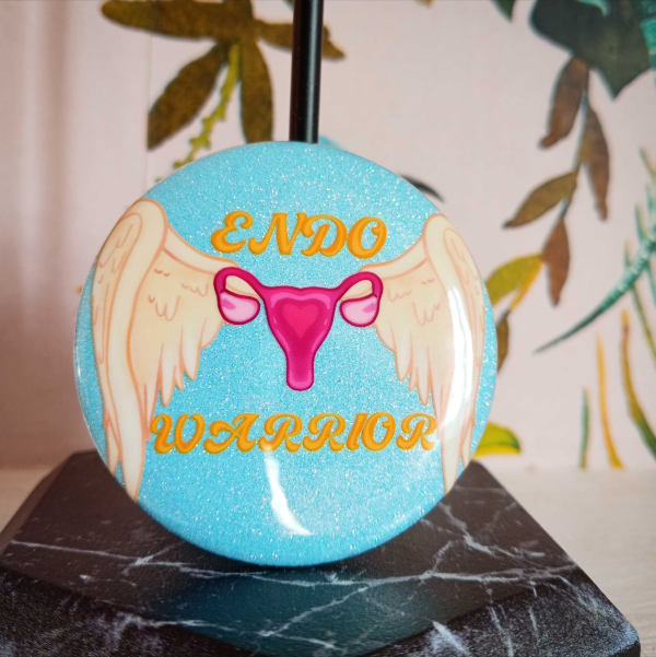 Endo Warrior Large Glitter Holographic Badges