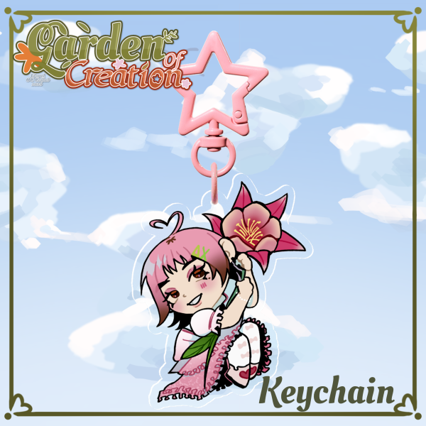 Ophelia - Columbine (Pink) Keychain -  Garden of Creation Collab