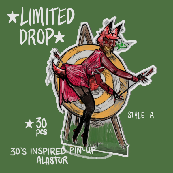 Alastor 1930’s Pin-up Standee Style A