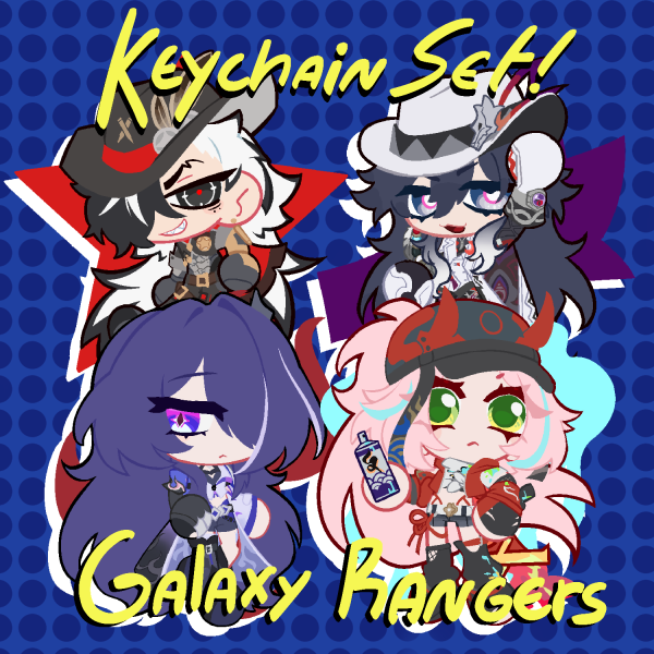 Galaxy Rangers Keychain Set