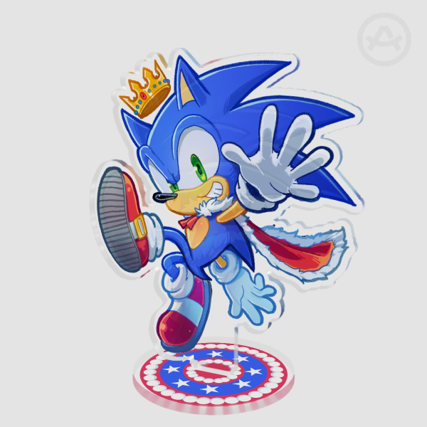 Birthday Blue Blur Double-Sided Acrylic Standee