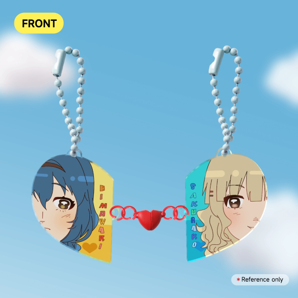 Yuru Yuri Himawari Sakurako Acrylic Magnet Keychains
