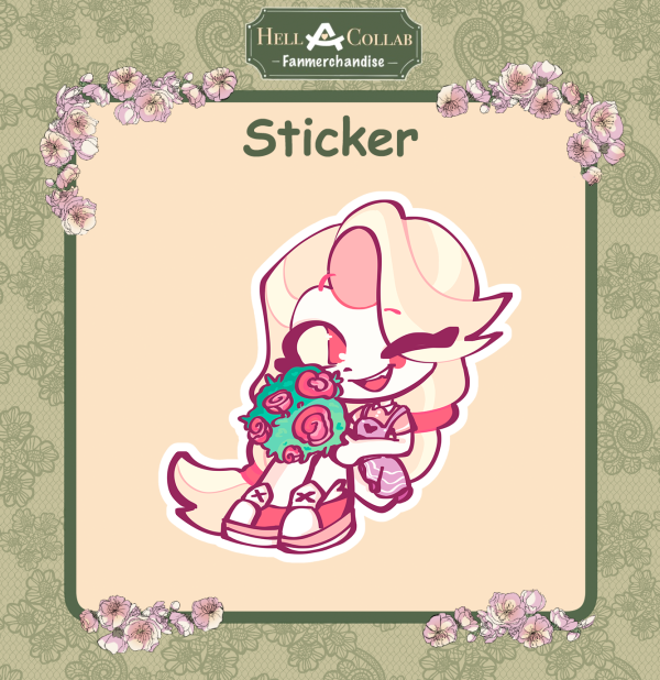 Charlie Morningstar Spring Hazbin Hotel Colored Edge Die Cut Stickers