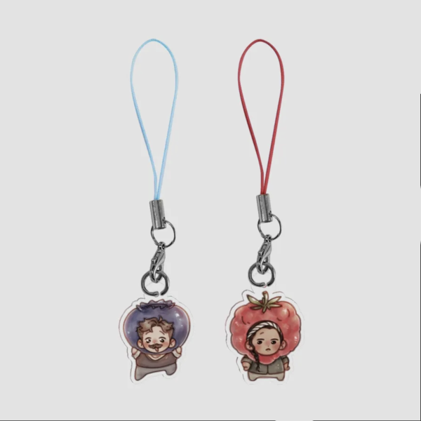 Blue Raspberry!! Farah + Alex Fruit Acrylic Keychain