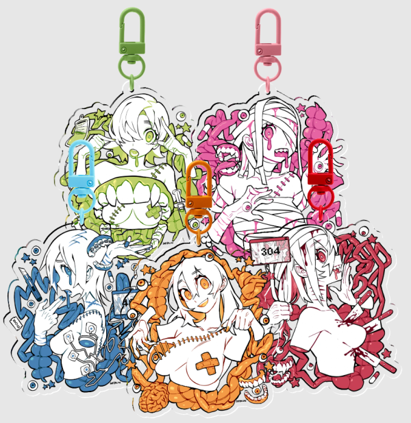 POP GORL!! Acrylic keychains set