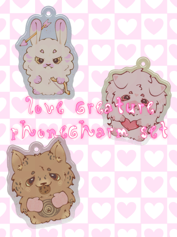 Love Creatures Glitter Epoxy-Acrylic Phonecharm Set