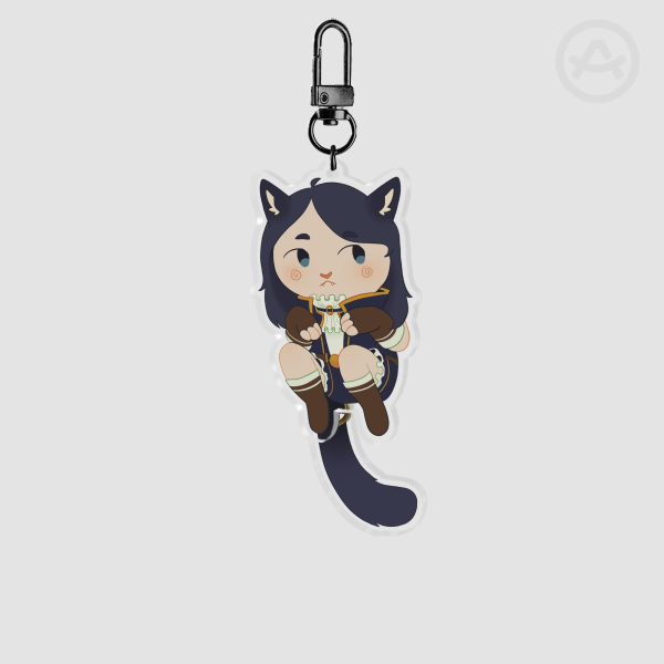 Kitty Cait Tail-wagging Keychain