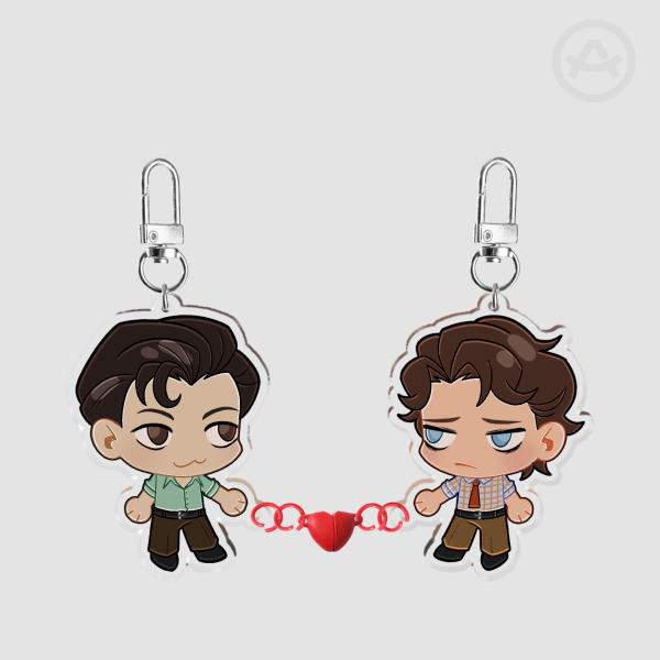 Falsettos Whizzvin Heart Magnet Keychains