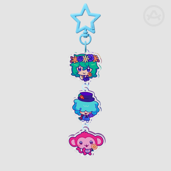Mores tri-connection keychain