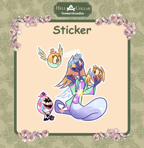 Hellaverse Spring Collab - Pentious & Eggs Sticker
