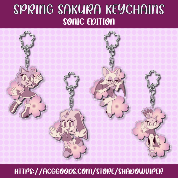 Spring Sakura Keychains Bundle (Sonic Edition)