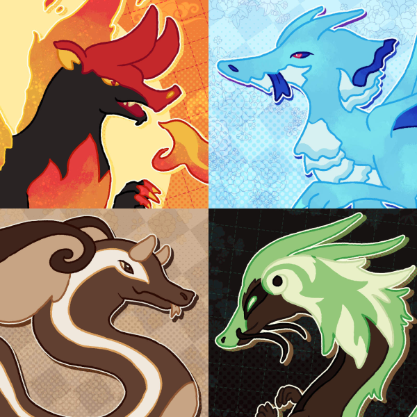 Candy Dragons Print Set
