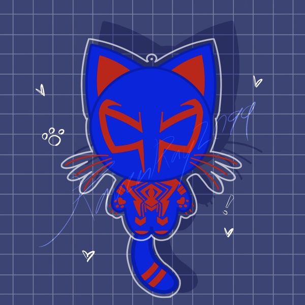 Kitty Miguel Tail-wagging Keychain