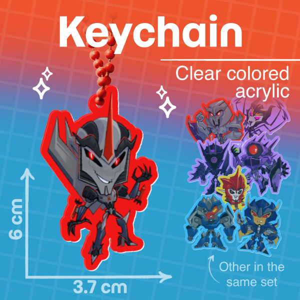 Starscream Colored Edge Acrylic Keychain