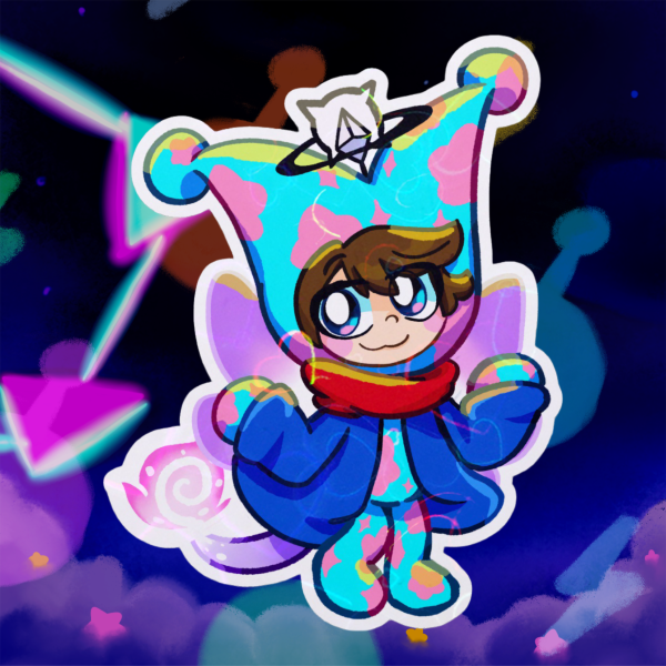 Denpa Payton in Hugh Morris pose Sticker