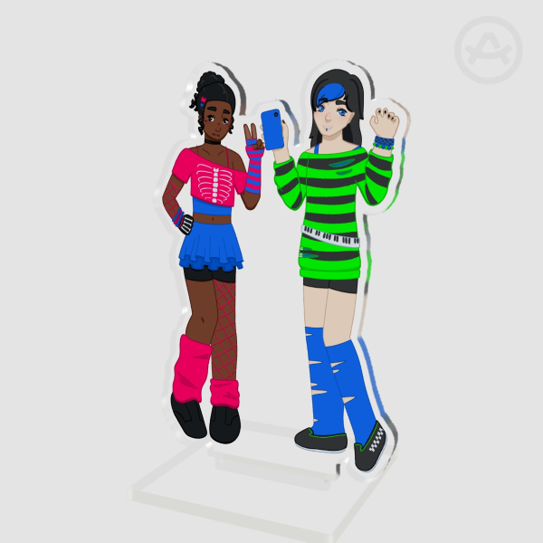 Flick and Rowan Acrylic Standees